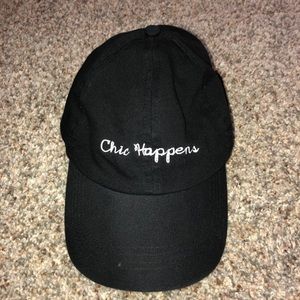 Black “Chic Happens” Hat